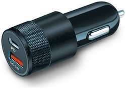 Автомобильное зарядное устройство BORASCO USB-A, USB-C, 38Вт, 3A, [50760]