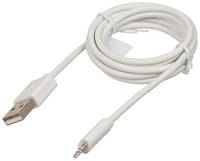 Кабель HAMA H-173863, Lightning (m) - USB (m), 1м, 2.4A, белый [00173863]