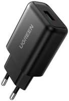 Сетевое зарядное устройство UGREEN CD122, USB-A, 18Вт, 3A, черный [70273]