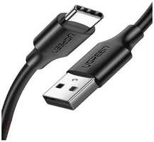 Кабель UGREEN US287, USB Type-C (m) - USB (m), 1.5м, 3A, черный [60117]