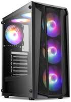 Корпус ATX Oklick OCC-MD302, Midi-Tower, без БП, черный