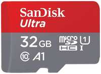 Карта памяти microSDHC UHS-I U1 Sandisk Ultra 32 ГБ, 120 МБ/с, Class 10, SDSQUA4-032G-GN6MN, 1 шт., без адаптера