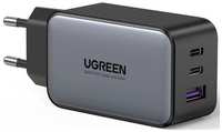 Сетевое зарядное устройство UGREEN 10335, USB-A + Type-C, 65Вт, 4.5A, черный