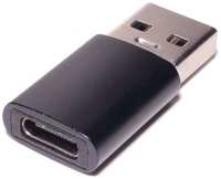 Адаптер USB2.0 PREMIER 6-071, USB 2.0 A(m) (прямой) - USB Type-C (f) (прямой), пакет, черный