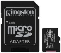 Карта памяти microSDXC UHS-I U3 Kingston Canvas Select Plus 256 ГБ, 100 МБ/с, SDCS2/256GB, 1 шт., переходник SD