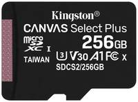 Карта памяти microSDXC UHS-I U3 Kingston Canvas Select Plus 256 ГБ, 100 МБ/с, SDCS2/256GBSP, 1 шт., без адаптера