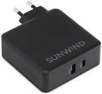 Сетевое зарядное устройство SunWind SWWB6, USB + USB type-C, 65Вт, 3.25A, [swwb6h1105bk]