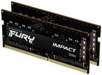 Оперативная память Kingston Fury Impact KF432S20IBK2 / 16 DDR4 - 2x 8ГБ 3200МГц, для ноутбуков (SO-DIMM), Ret (KF432S20IBK2/16)