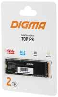 SSD накопитель Digma Top P8 DGST4002TP83T 2ТБ, M.2 2280, PCIe 4.0 x4, NVMe, M.2, rtl