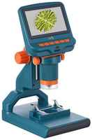 Микроскоп LEVENHUK LabZZ DM200 LCD, цифровой, 17-55x, синий / оранжевый [76827]