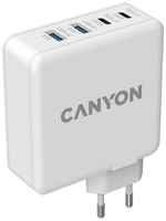 Сетевое зарядное устройство Canyon H-100, 2xUSB-A + 2xUSB-C, 100Вт, 1.5A, [cnd-cha100w01]