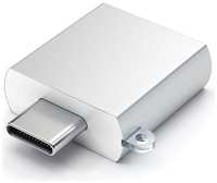 Адаптер Satechi, USB Type-C (m) - USB (f), серебристый [st-tcuas]