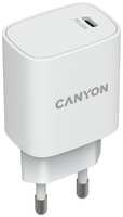 Сетевое зарядное устройство Canyon H20-02, USB-C, 20Вт, 3A, белый [cne-cha20w02]