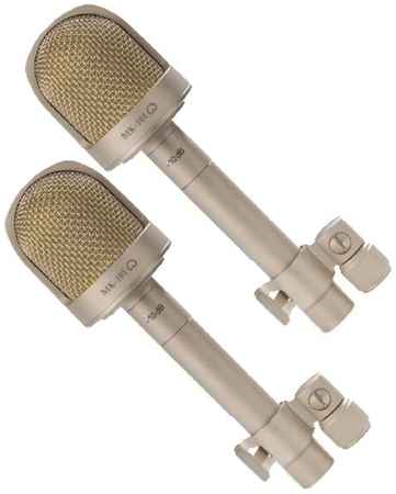 Студийный микрофон Октава МК-101 Matte Nickel (стереопара, в деревянном футляре) 96800044