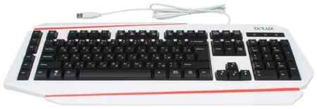 Клавиатура Delux K9500U белая, черные клавиши, USB, 104 + 6 програм.кнопок, подсветка 6938820421245 969011122