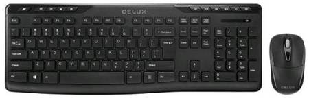 Клавиатура и мышь Wireless Delux ОМ6G+M105GB 2.4 GHz, mouse 1000 - dpi, Ultra-Slim 6938820421023 969011129