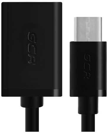 Адаптер переходник GCR GCR-UC0 GCR-UCO1AF-BB2S-0.5m OTG, USB 2.0, CM/AF, черный, 28/28 AWG, экран, армированный, морозостойкий 969014654