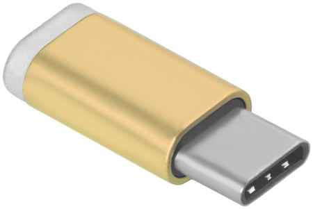 Переходник GCR GCR-UC3U2MF USB Type C на micro USB 2.0, M/F, золотистый 969014704