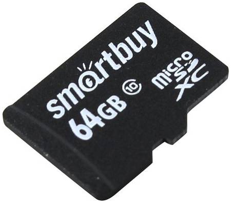 Карта памяти 64GB SmartBuy SB64GBSDCL10-00LE MicroSDXC, Сlass 10, без адаптера LE 969019445