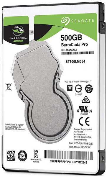 Жесткий диск 500GB SATA 6Gb/s Seagate ST500LM034 2.5″ BarraCuda Pro 7200rpm 128MB NCQ Bulk 969024448