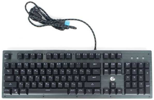 Клавиатура проводная Gembird KB-G550L черная, USB, Outemu, 104 клавиши, подсветка 7 цветов/20 режим, FN, 1.8м