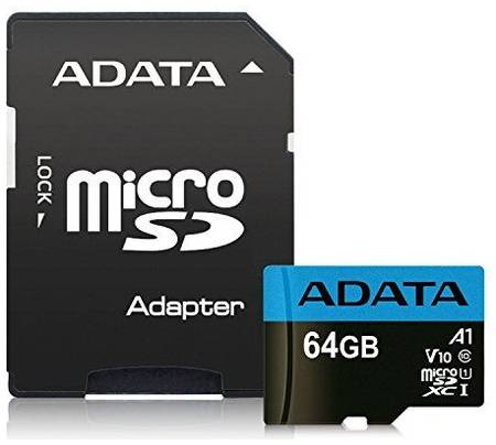 Карта памяти 64GB ADATA AUSDX64GUICL10A1-RA1 microSDXC Class 10 UHS-I A1 100/25 MB/s (SD адаптер) 969026627
