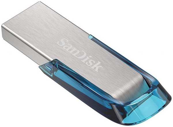 Накопитель USB 3.0 32GB SanDisk Ultra Flair SDCZ73-032G-G46B серебристый/голубой 969026746