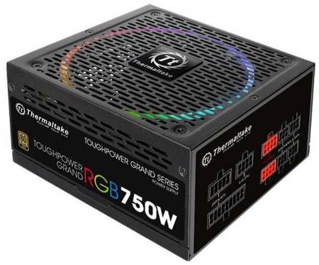 Блок питания ATX Thermaltake Toughpower Grand RGB (RGB Sync Edition) 750W PS-TPG-0750FPCGEU-S 750W v2.4, EPS v2.92/A-PFC/вентилятор 140мм RGB/EU