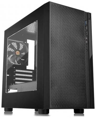 Корпус mATX Thermaltake Versa H18 CA-1J4-00S1WN-00 черный, без БП, с окном, 2xUSB 2.0, USB 3.0, Audio 969032385