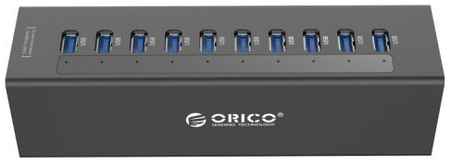 Концентратор USB 3.0 Orico A3H10-BK Материал корпуса: алюминиевый сплав. Вход 3.0 тип В. Выход 3.0 тип А.выходов 10