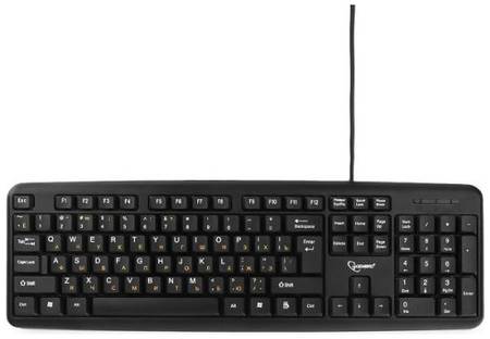 Клавиатура Gembird KB-8320UXL-BL черная, USB., 104 клавиши, 2м