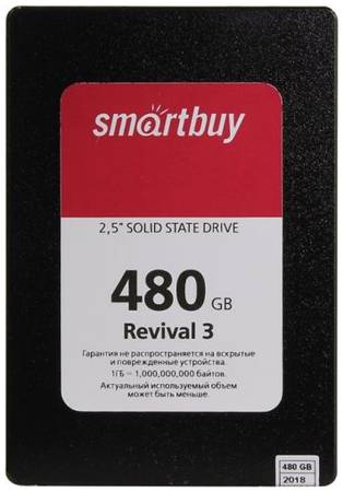 Накопитель SSD 2.5'' SmartBuy SB480GB-RVVL3-25SAT3 Revival 3 480GB SATA-III TLC 3D NAND PS3111 550/460 IOPS 81K MTBF 1.8M 7mm Bulk 969062137