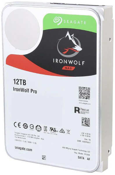 Жесткий диск 12TB SATA 6Gb/s Seagate ST12000VN0007 3.5″ IronWolf 7200rpm 256MB Bulk 969068747