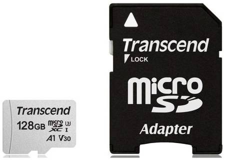 Карта памяти MicroSDXC 128GB Transcend TS128GUSD300S-A Class 10 U3, V30, A1 300S + адаптер 969070932