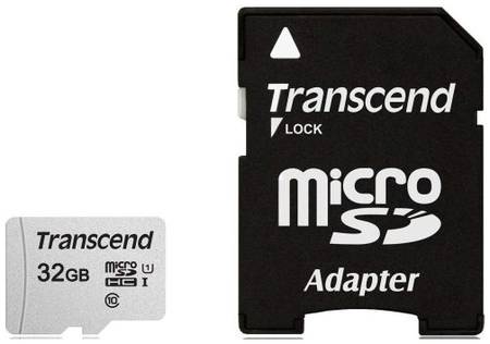 Карта памяти MicroSDHC 32GB Transcend TS32GUSD300S-A Class 10 U1 300S + адаптер 969070992