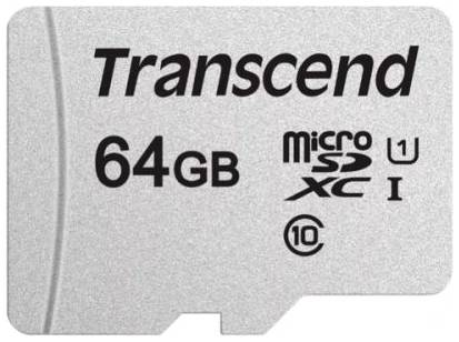 Карта памяти MicroSDXC 64GB Transcend TS64GUSD300S Class 10 U1 300S без адаптера 969070995
