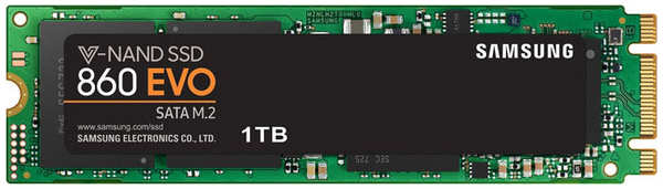 Накопитель SSD M.2 2280 Samsung MZ-N6E1T0BW 860 EVO 1TB MLC 3D V-NAND SATA 6Gb/s 550/520MB/s97K/88K IOPS RTL 969080579