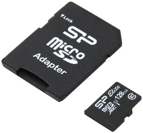 Карта памяти 128GB Silicon Power SP128GBSTXBU1V10SP цветная MicroSDXC Class 10 UHS-I Elite 75/15 MB/s Silicon Power + SD адаптер 969081066
