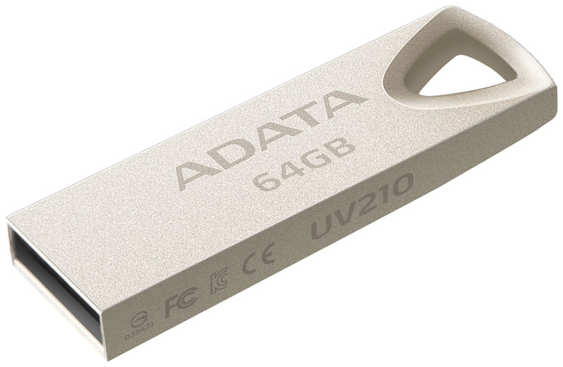 Накопитель USB 2.0 64GB ADATA UV210 серебристый 969081215