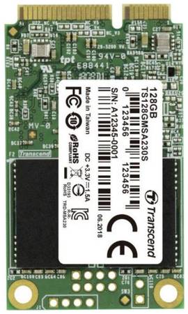 Накопитель SSD mSATA Transcend TS128GMSA230S MSA230S 128GB SATA3 550/400MB/s 3D TLC 969092344
