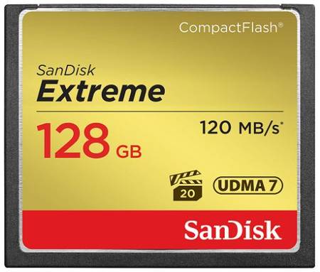 Карта памяти 128GB SanDisk SDCFXSB-128G-G46 Extreme CF 120MB/s, 85MB/s write, UDMA7