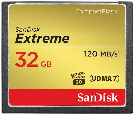 Карта памяти 32GB SanDisk SDCFXSB-032G-G46 Extreme 120MB/s, 85MB/s write, UDMA7 969104993