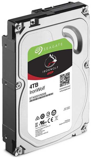 Жесткий диск 4TB SATA 6Gb/s Seagate ST4000VN008 3.5″ IronWolf 5900rpm 64MB Bulk 969115033