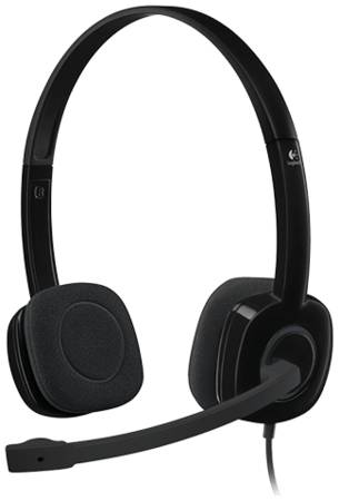 Гарнитура проводная Logitech Stereo Headset H151 981-000589 20 - 20000 Гц, mini jack 3.5 mm combo