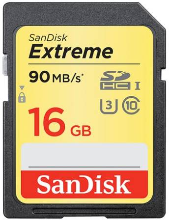Карта памяти SDHC 16GB SanDisk SDSDXNE-016G-GNCIN Extreme 90MB/s CL10 UHS-I U3 969125613