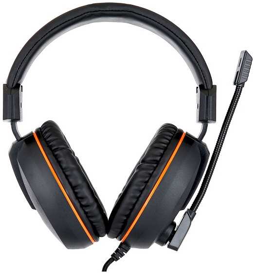 Гарнитура Gembird MHS-G100 игровая, черный/оранжевый, регул. громкости, откл. микрофона, кабель 2,5м 969153205