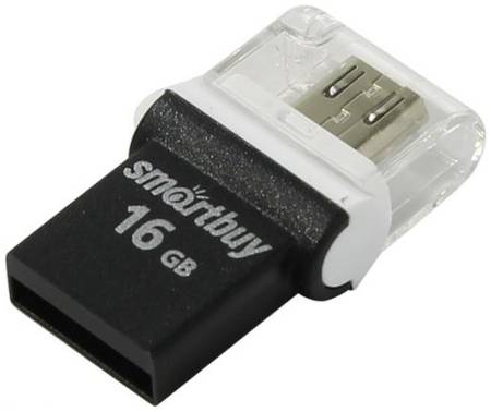 Накопитель USB 2.0 16GB SmartBuy SB16GBPO-K POKO черный 969166361