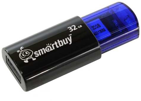 Накопитель USB 2.0 32GB SmartBuy SB32GBCL-B Click синий/черный 969167462