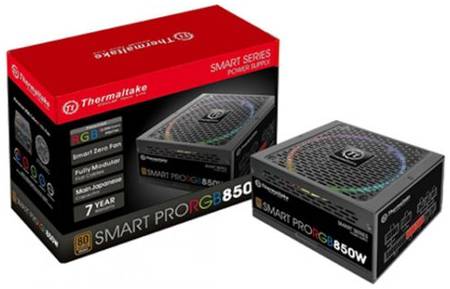 Блок питания ATX Thermaltake Smart Pro RGB 850W PS-SPR-0850FPCBEU-R Полностью модульный, 80Plus Bron