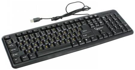 Клавиатура Gembird KB-8320U-BL Black USB KB-8320U-Ru_Lat-BL кнопка переключения RU/LAT,104 кнопки 969206861